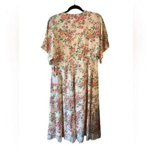 1. State Womens Dress Wrap Floral Print Short-Sleeve White Size 8 - Picture 4 of 7